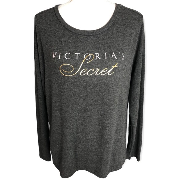 Victoria’s Secret Plush Grey Long Sleeve Pullover Top - Picture 1 of 6